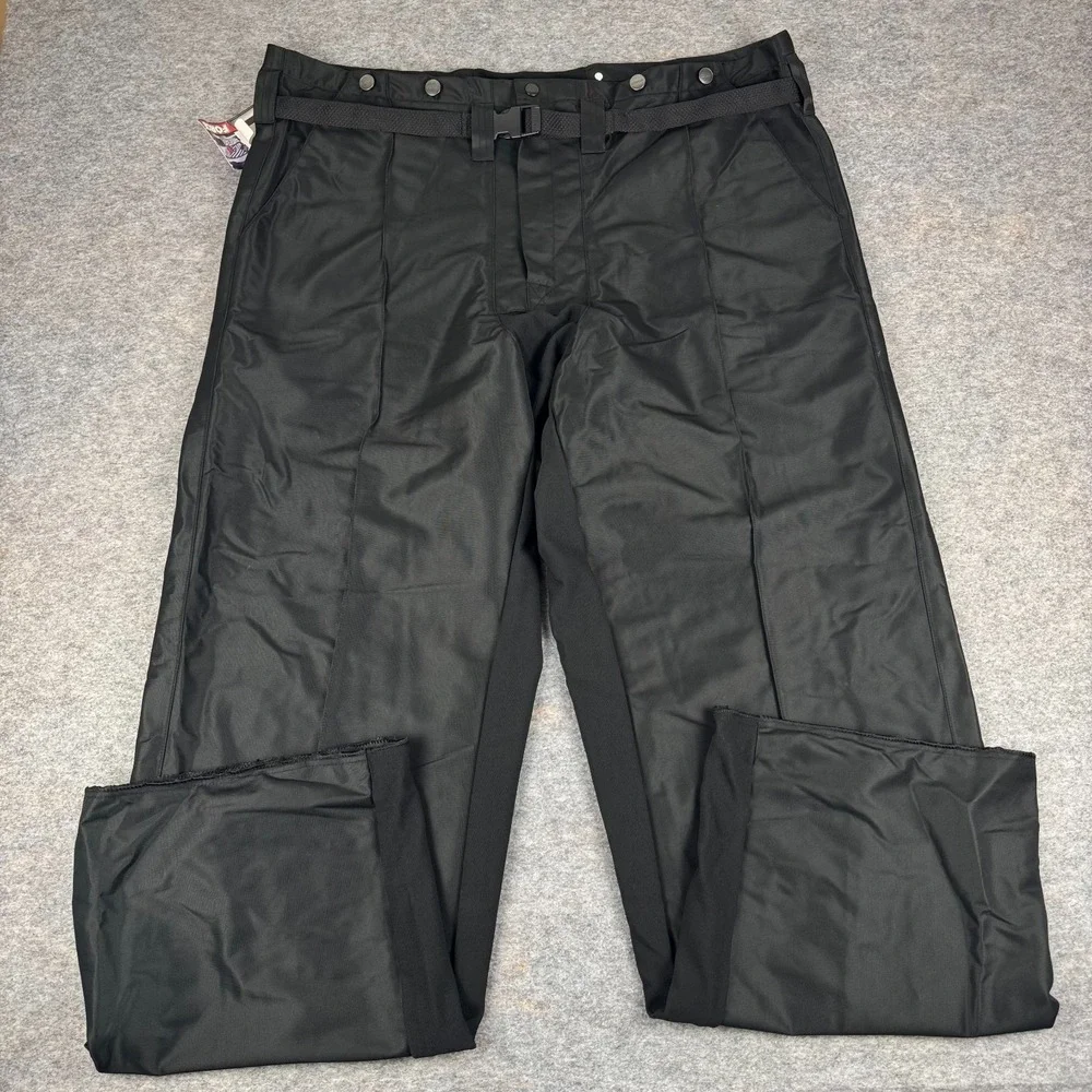 Force PRO Referee Pants Hockey Belted Raw‎ Hem PPNT Black Adult XXXL 3XL